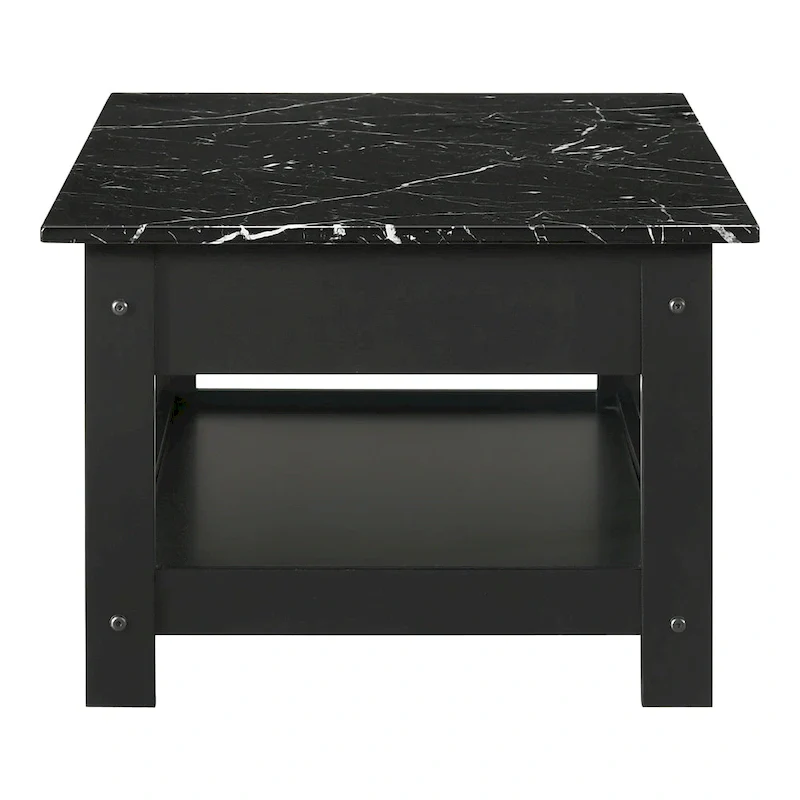 Transitional Rubberwood 3-Piece Coffee Table and End Table Set with Drawer
