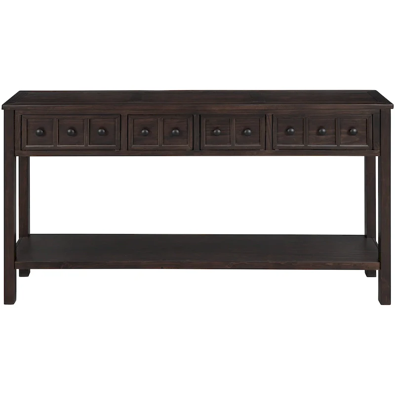 Rustic Entryway Console Table with Storage