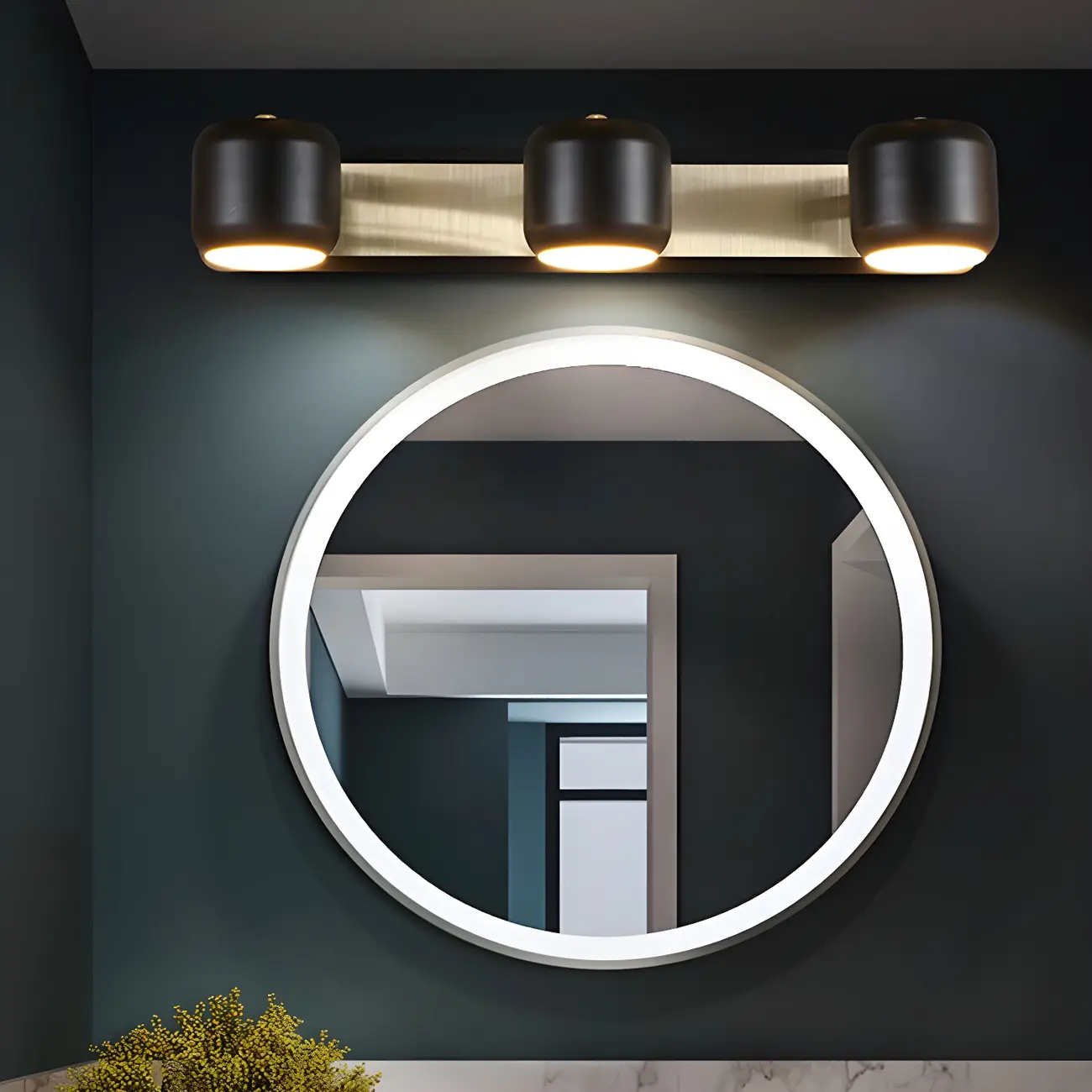 Modern Aluminum Cylinder Warm LED Bathroom Vanity Light