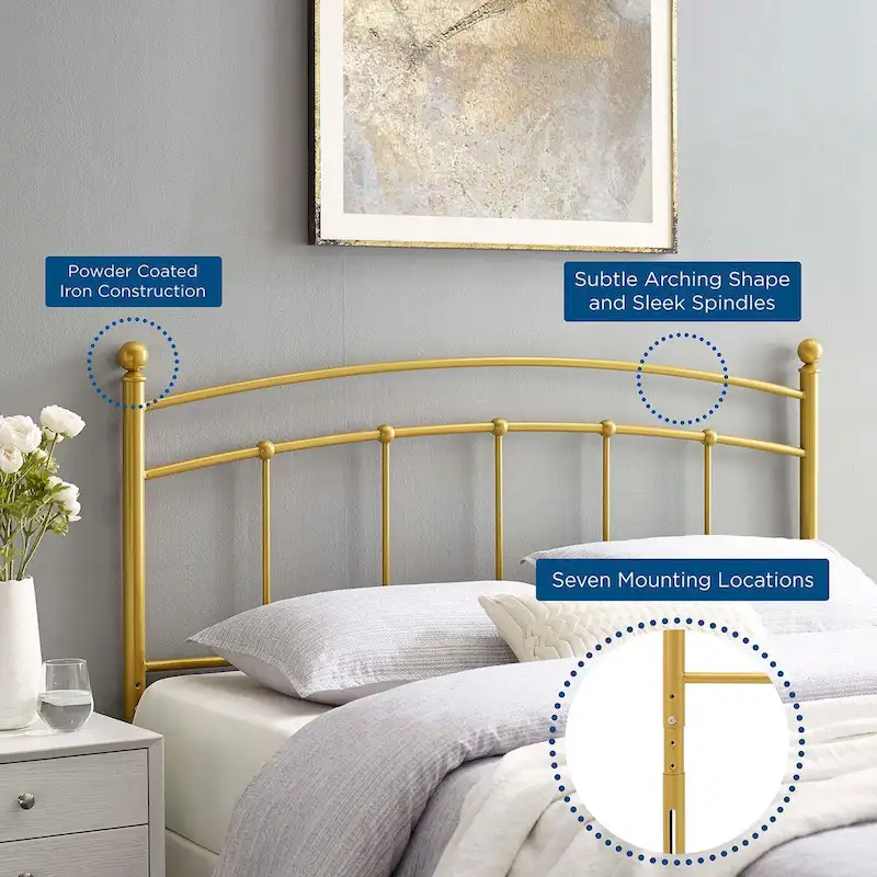 Abigail Twin Metal Headboard