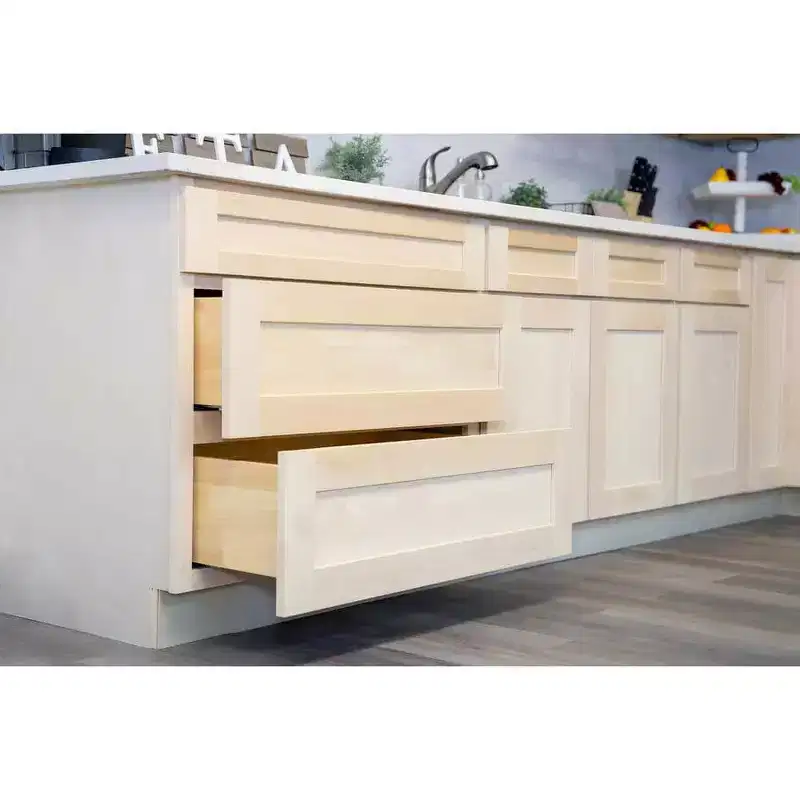 CASAINC 18 in. W x 24 in. D x 34.5 in. H Base Kitchen Cabinet with 3 Soft-Close Drawers  RTA Plywood Cabinets