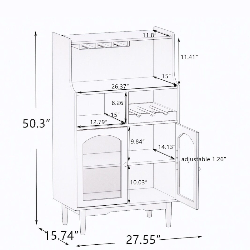 Wine cabinet with Removable wine rack