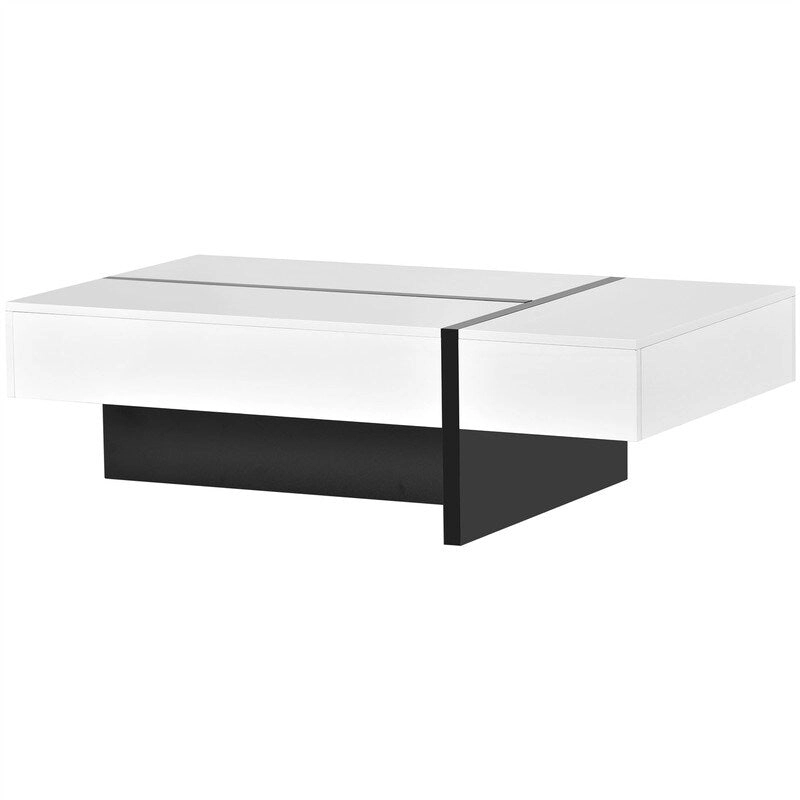 45.2 Modern High Gloss Surface Coffee Table By Aoolive