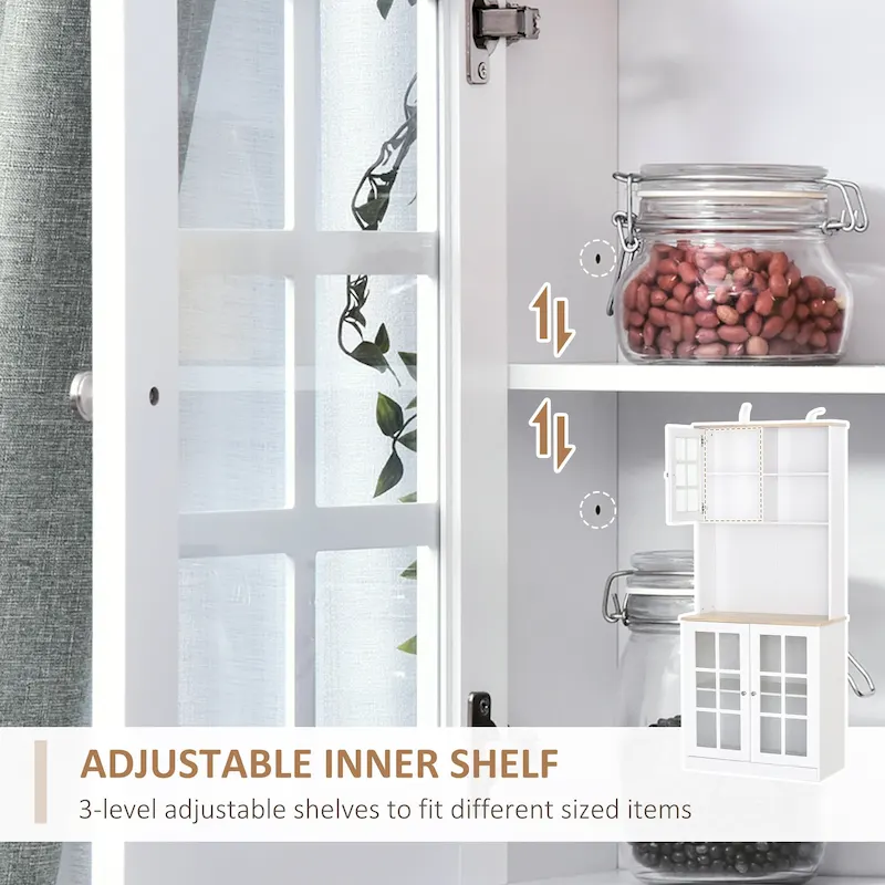 72-inch Transitional Kitchen Cabinet Pantry