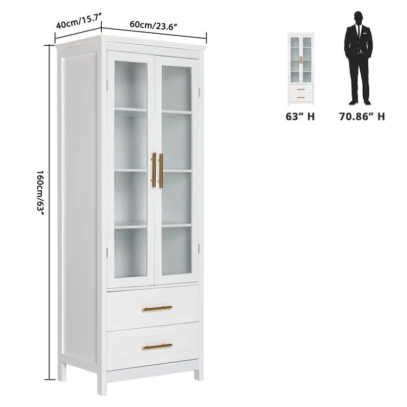 White MDF Bathroom Cabinet