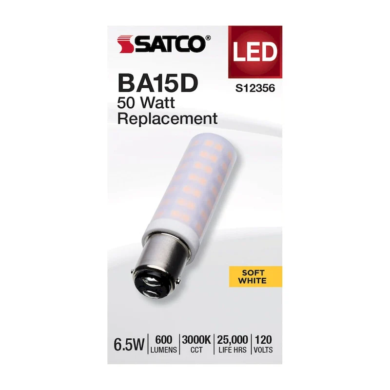 6.5 Watt T6 LED Frost Finish DC Base 3000K 120V