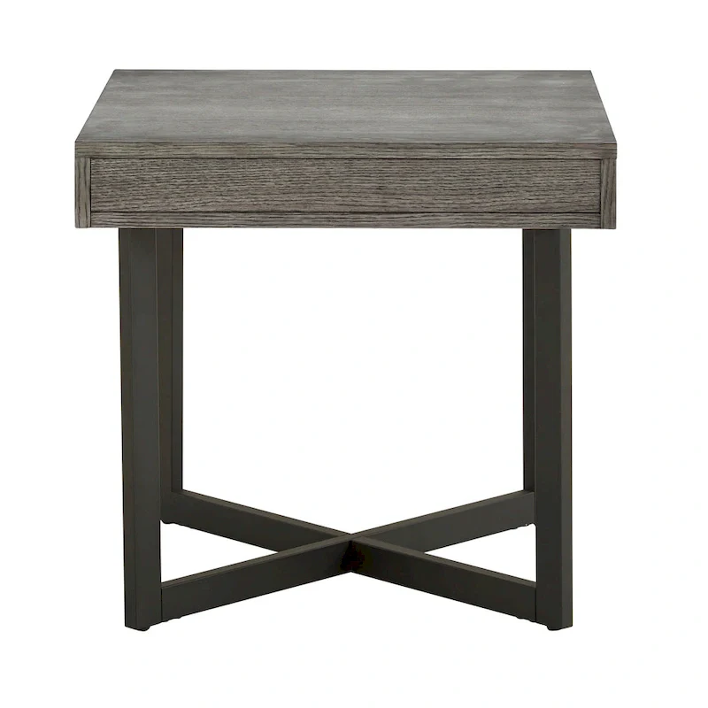 Eldersley Wood Finish End Table with One Drawer by