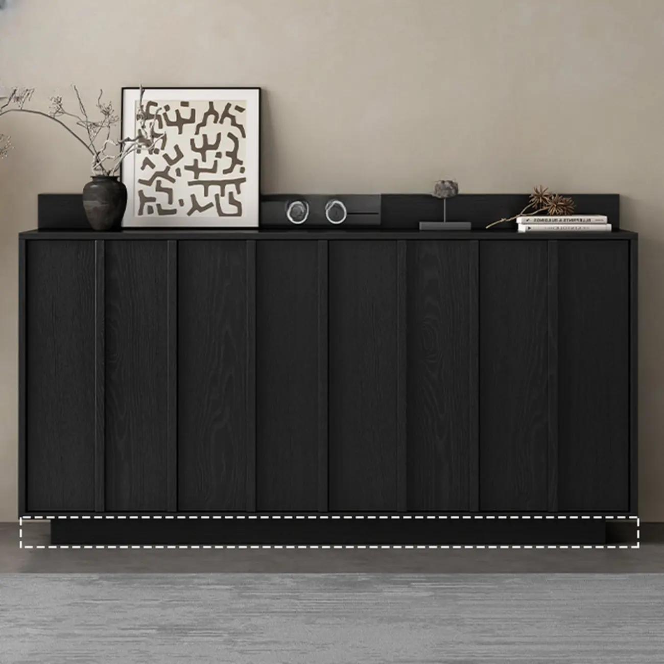 Modern Wood Buffet with Alterable Shelf and Drawers