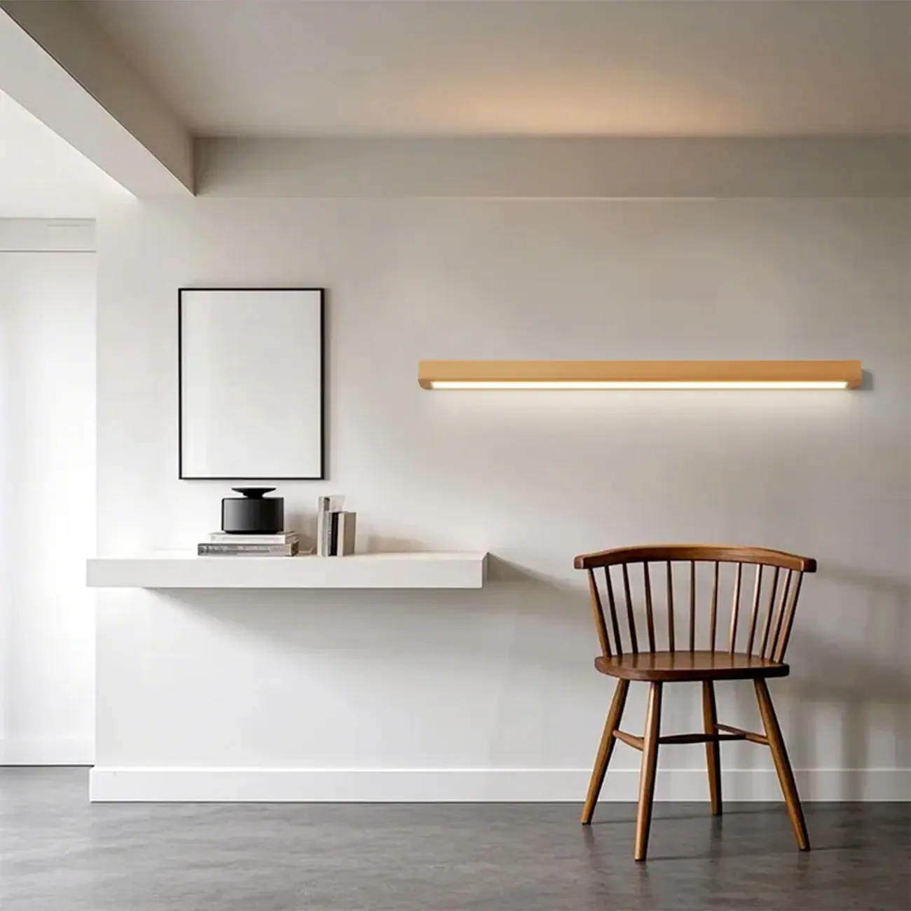 Modern Wood LED Bathroom Vanity Light 3-Gear Dimming