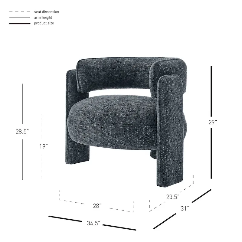 Rebecca Fabric Accent Arm Chair