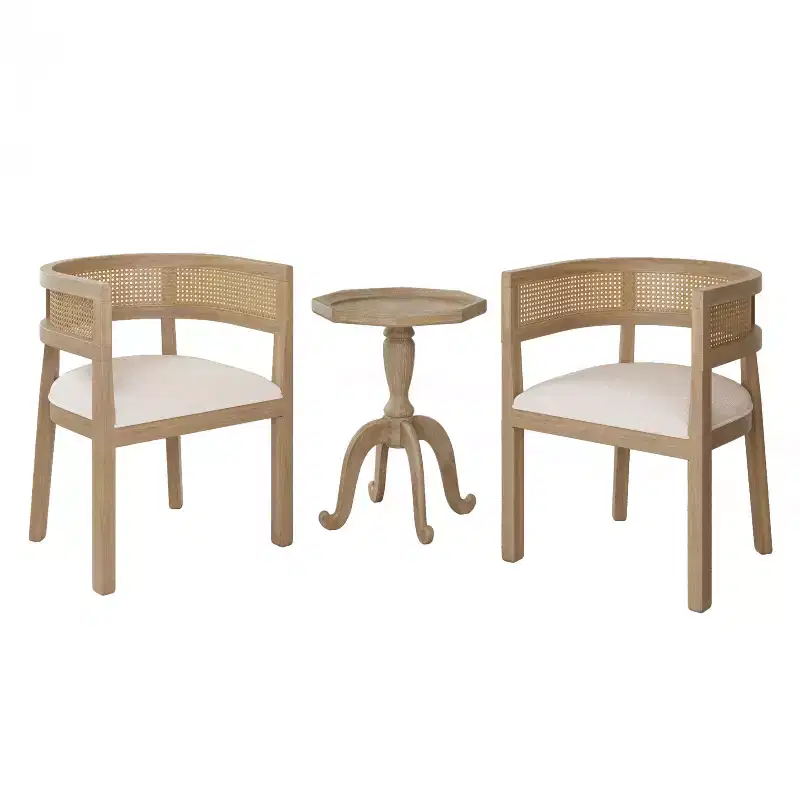 Christopher Knight Home Alger 3 Pieces French Country Upholstered Seating Set