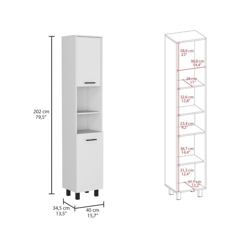 TUHOME Houston 2-Piece Kitchen Set with Kitchen Island and Kitchen Pantry - N/A