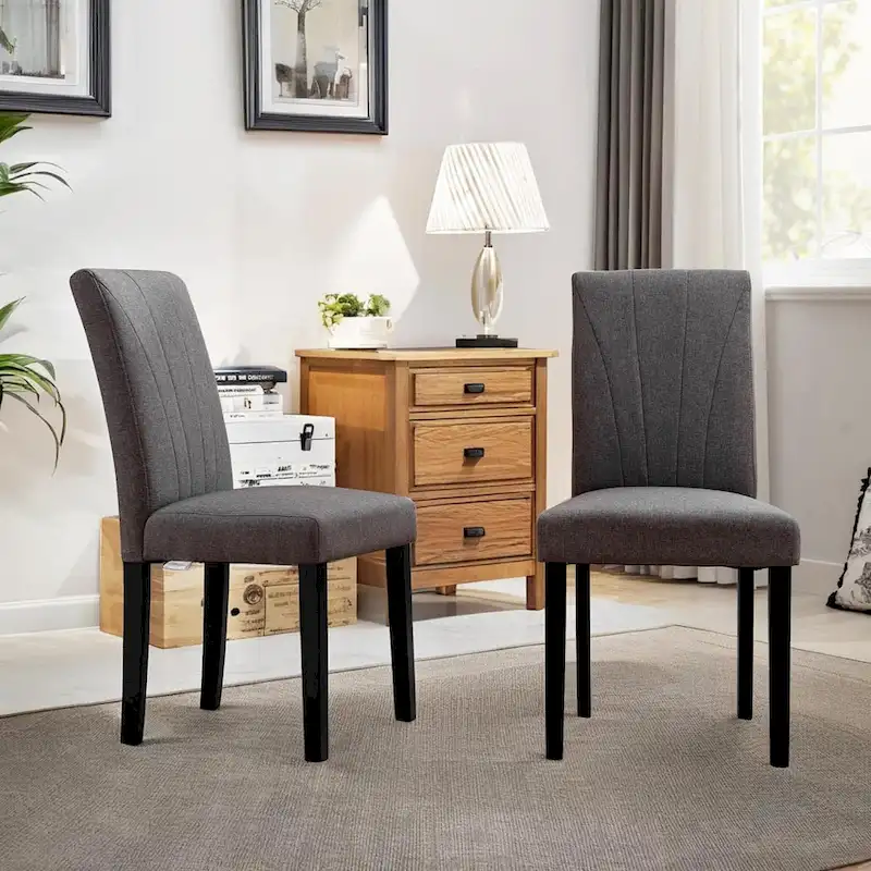 VECELO Upholstered Dining Chairs Set of 2 Parson Classic Upholstered Dining Chair,Modern 37 Parson Chairs