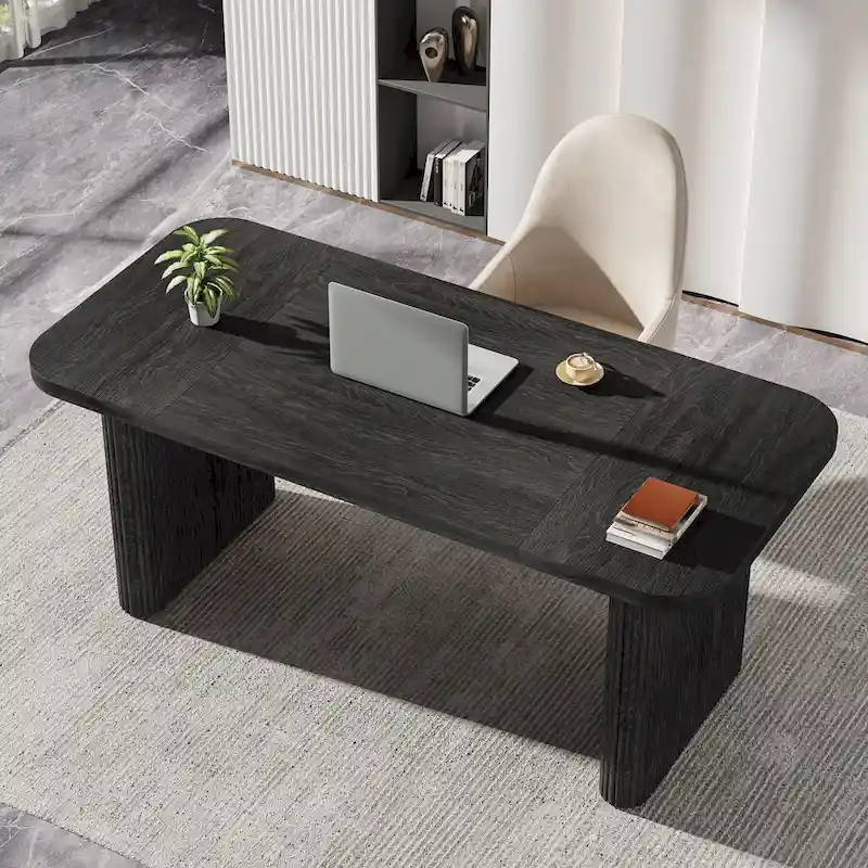 62.99 W Modern Executive Desk Simple Computer Desk with Engineered Wood Top and Legs