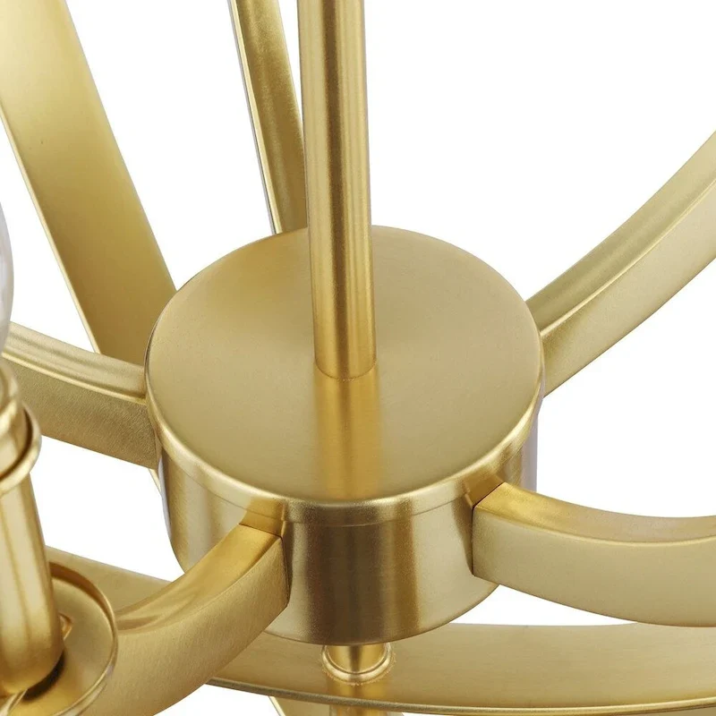 Equinox Collection Satin Brass Five-Light Sphere Pendant - 26.180  x 24.410  x 12.200