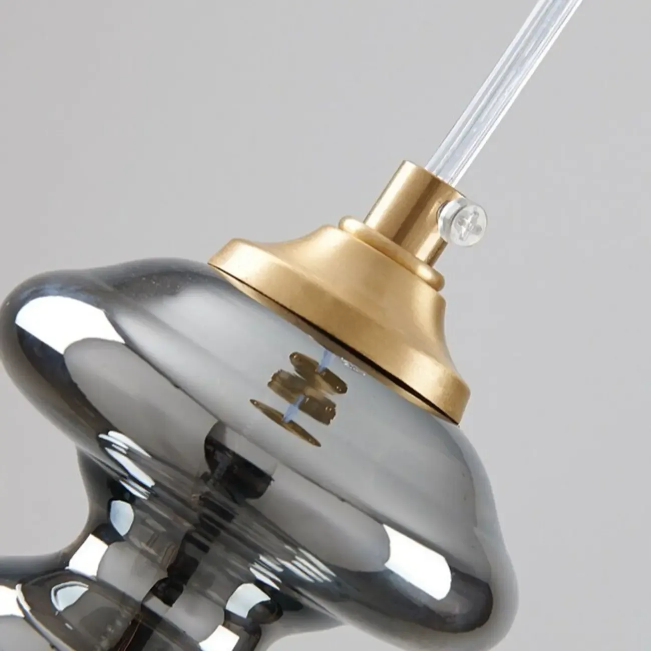 Modern Clear Glass Dining Room Pendant Light