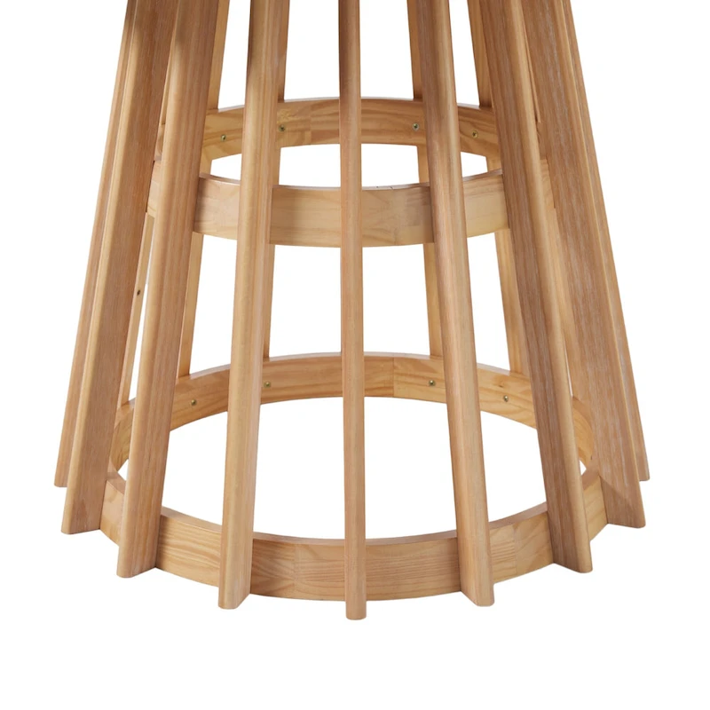 Middlebrook Designs 48 inch Round Slatted Wood Dining Table