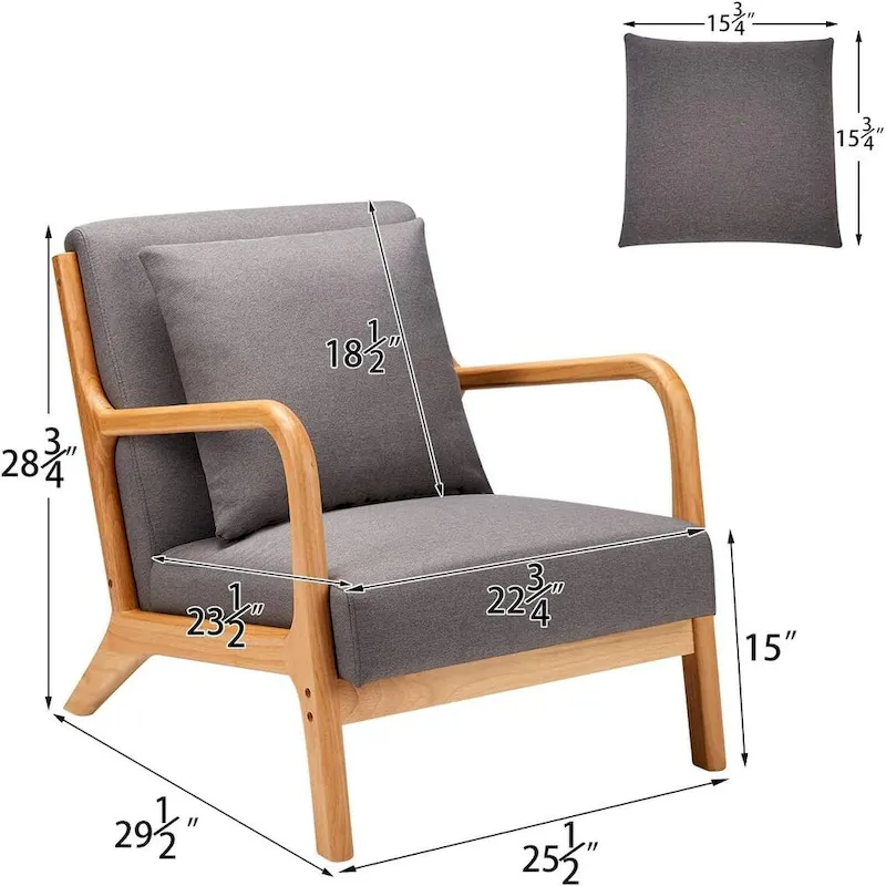 Mid Century Modern Living Room Reading Comfy Lounge Chairs