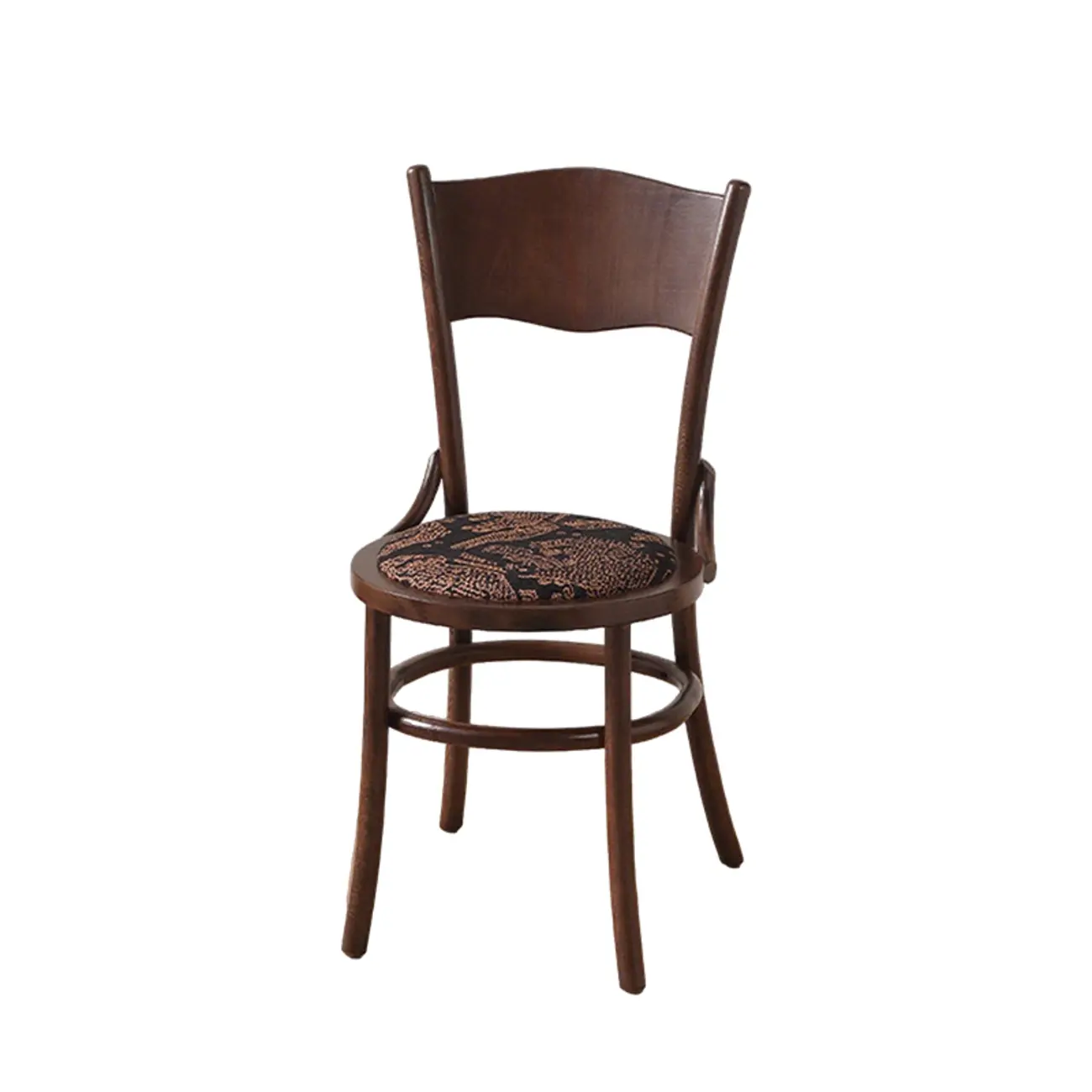 Mid-Century Modern Round Wood Dining Chair