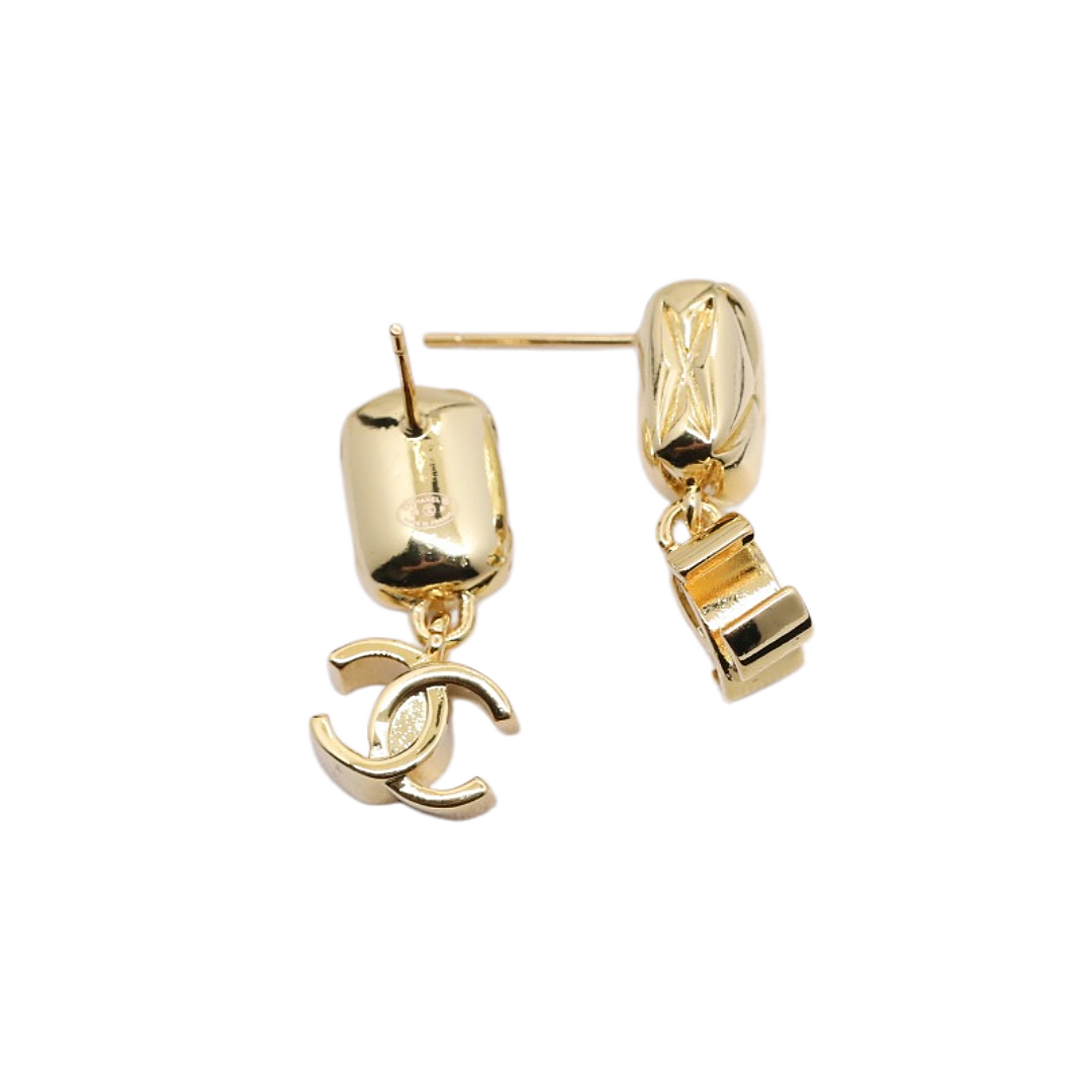 CCE402 Chanel Quilting earrings - ccjewelryacc