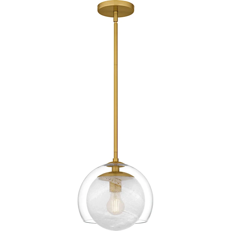 Eslinger 1-Light Brushed Gold Mini Pendant