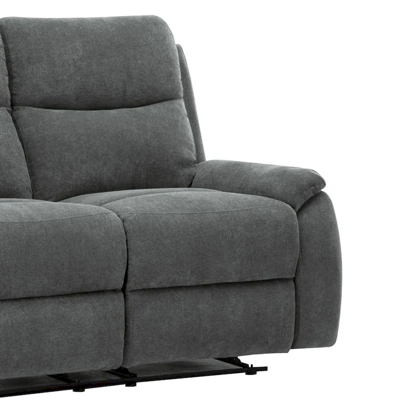 Transitional Fabric Living Room Reclining Loveseat