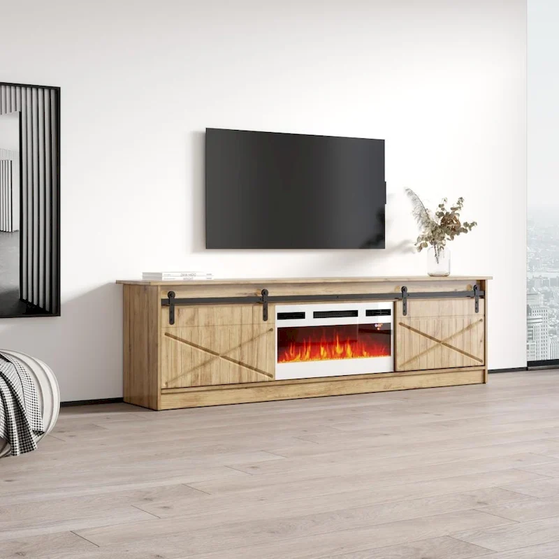 Granero WH-EF Electric Fireplace 79 TV Stand
