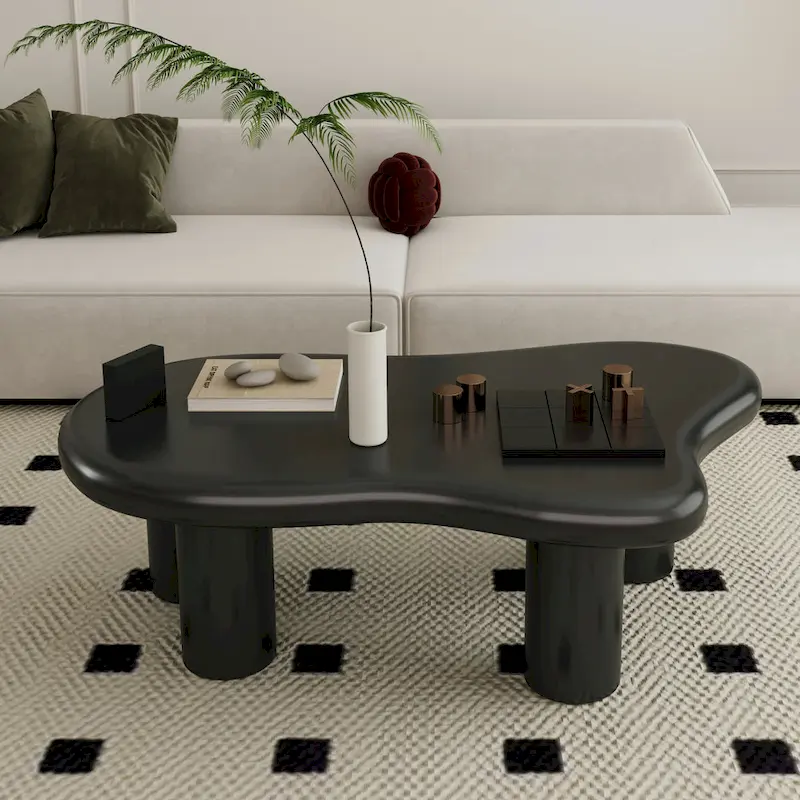 Wood Cloud Shaped Coffee Table for Living Room