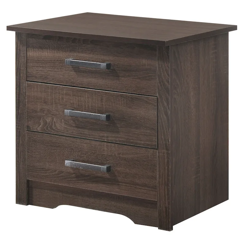 Hudson 3-drawer Nightstand