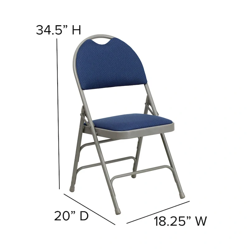 2 Pack Extra Large Ultra-Premium Triple Braced Folding Chair