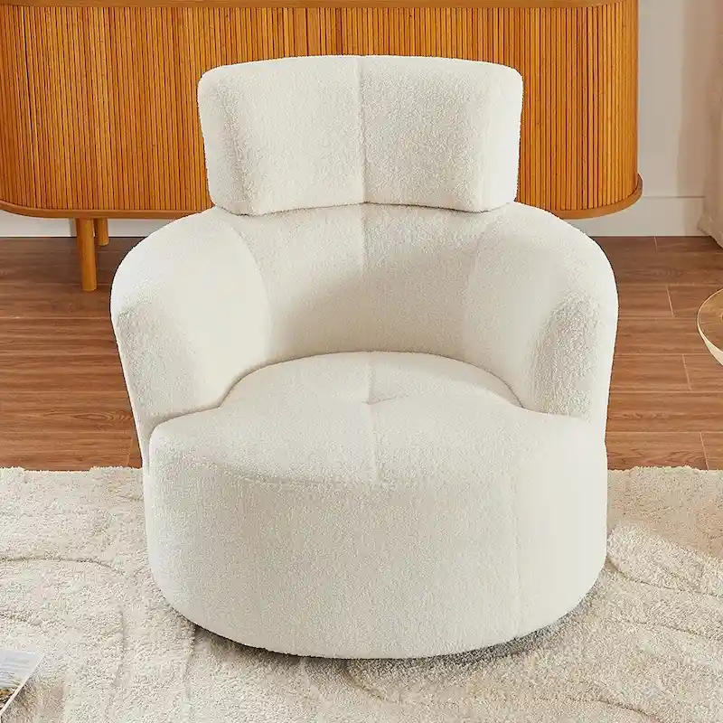 360Swivel Chair Upholstered Accent Barrel Chair