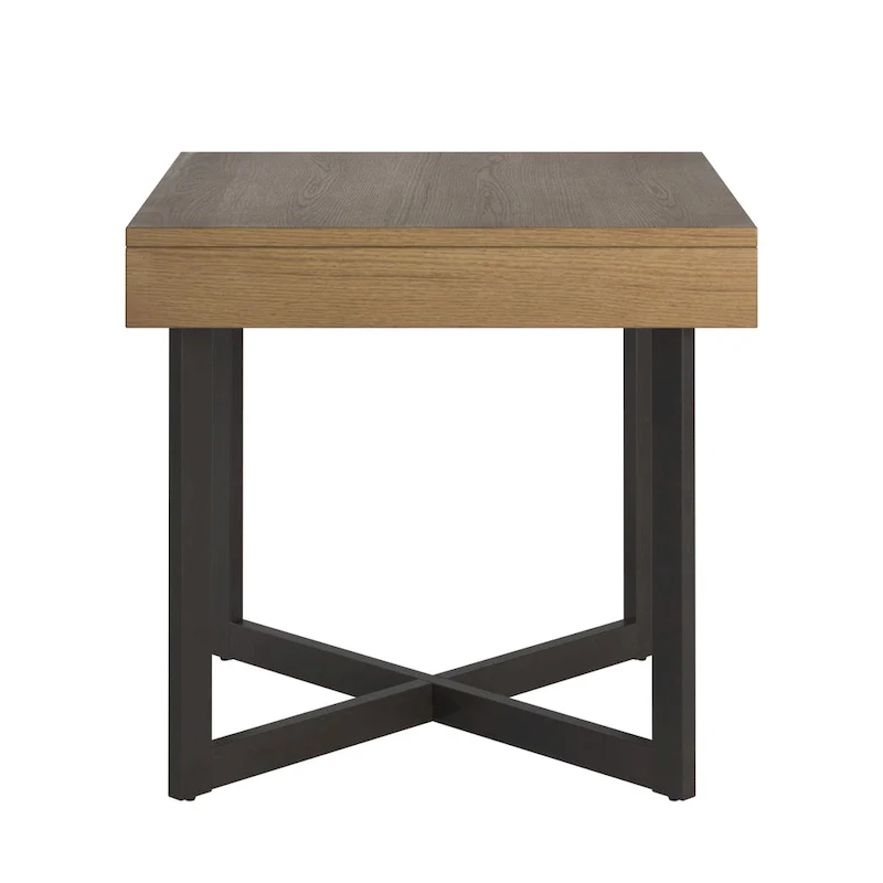 Eldersley Wood Finish End Table with One Drawer by