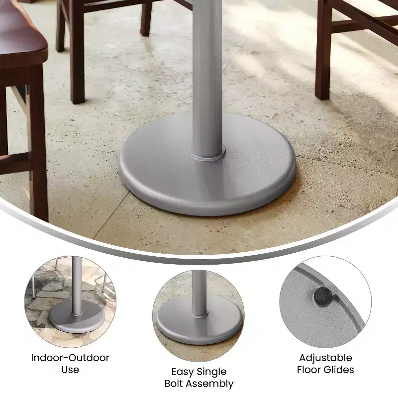 Flash Furniture 18'' Round Restaurant Table Base with 3'' Dia. Table Height Column