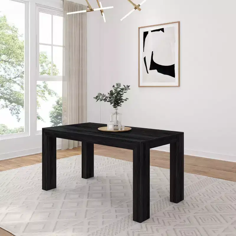 Plank+Beam 60 Modern Dining Table for 4, Solid Wood Rectangular Dining Table for Kitchen/Dining Room