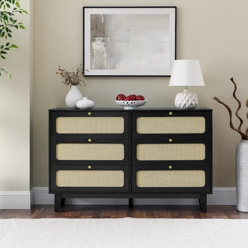 Drawer bedroom dresser,wooden antique dresser,TV cabinet bedroom living room corridor storage dresser,six-drawer cabinet