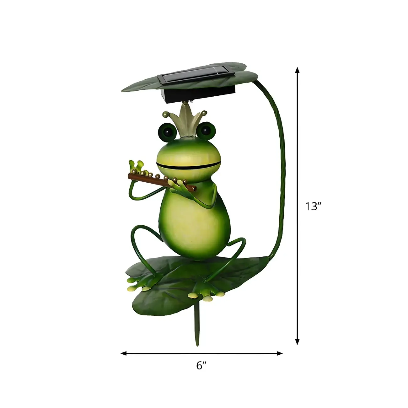 Solar Metal Quirky Frog Musician Landscape Lighting