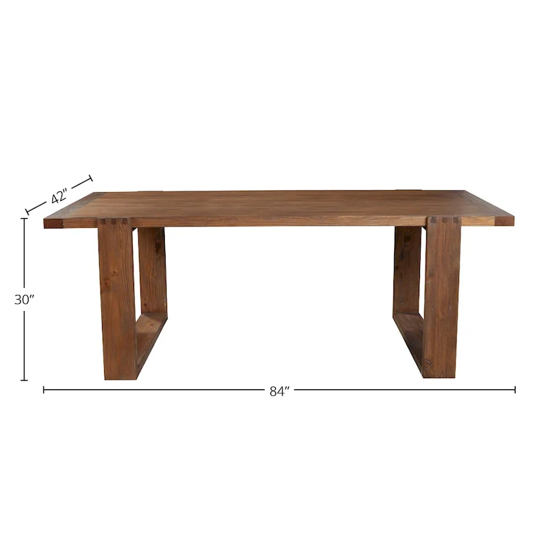 Pine Wood Dining Table in Antique Cappuccino