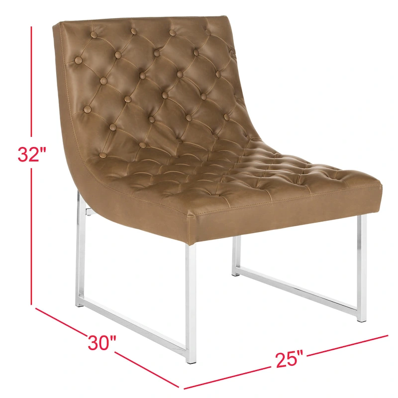 SAFAVIEH Jerilynn Mid-Century Modern Hadley Tufted Club Chair - 25Wx30Dx32H