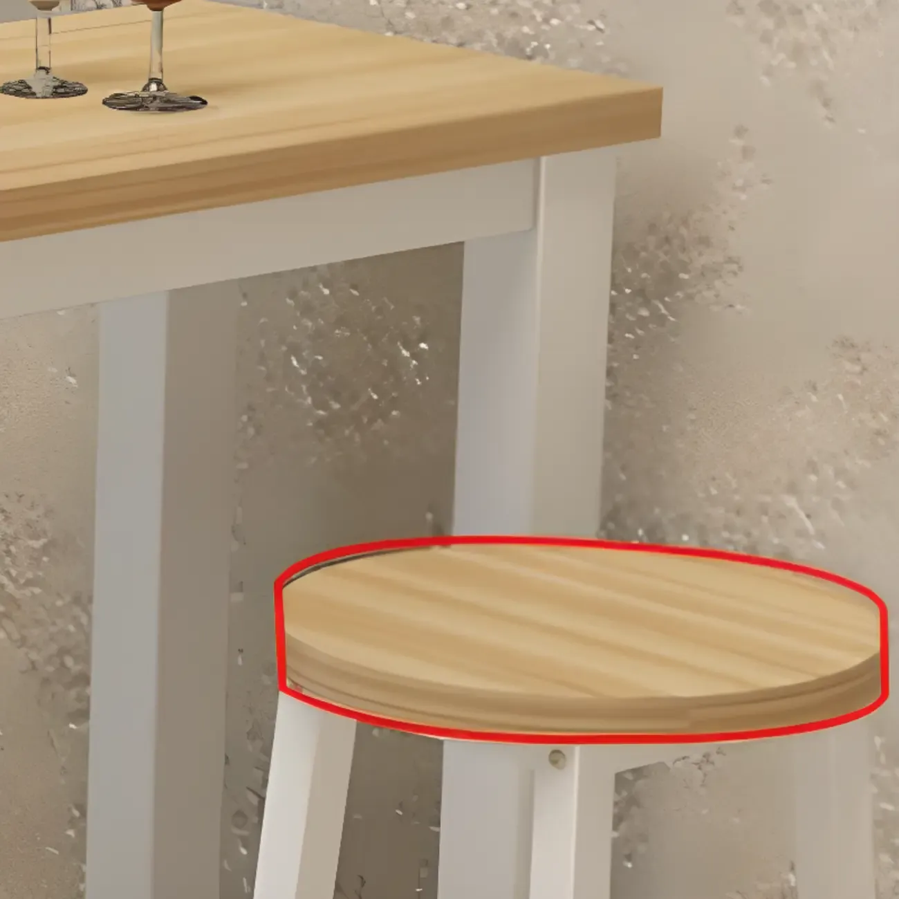 Modern Black-White Metal Structure Bar Tables