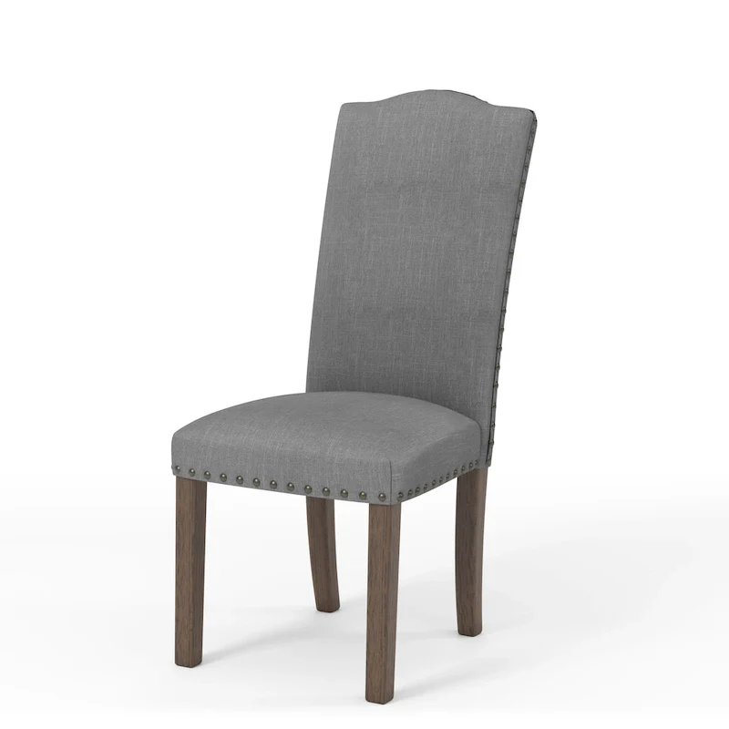 Kerg Rustic Flax Fabric Side Chairs (Set of 2)