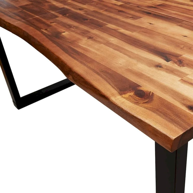 vidaXL Dining Table with Live Edge 78.7x35.4x29.5 Solid Wood Acacia