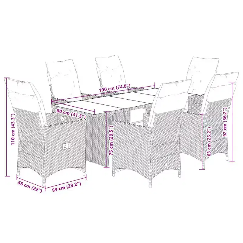 vidaXL Bistro Set PE rattan, powder-coated steel, solid acacia wood
