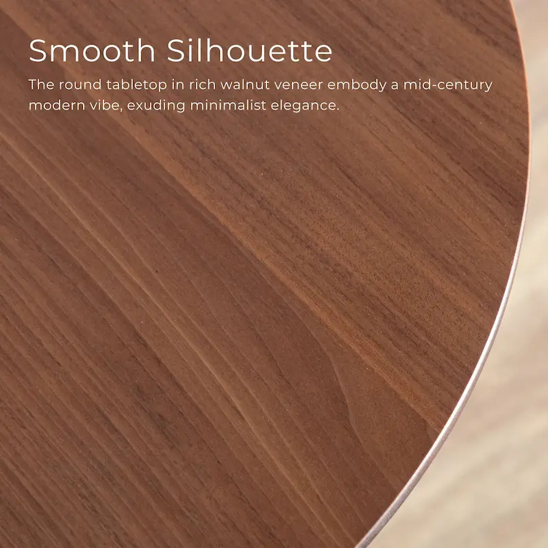 Furniture of America Beck Mid-century 2-Piece Walnut Boucle Wingback Accent Chair and Table Set