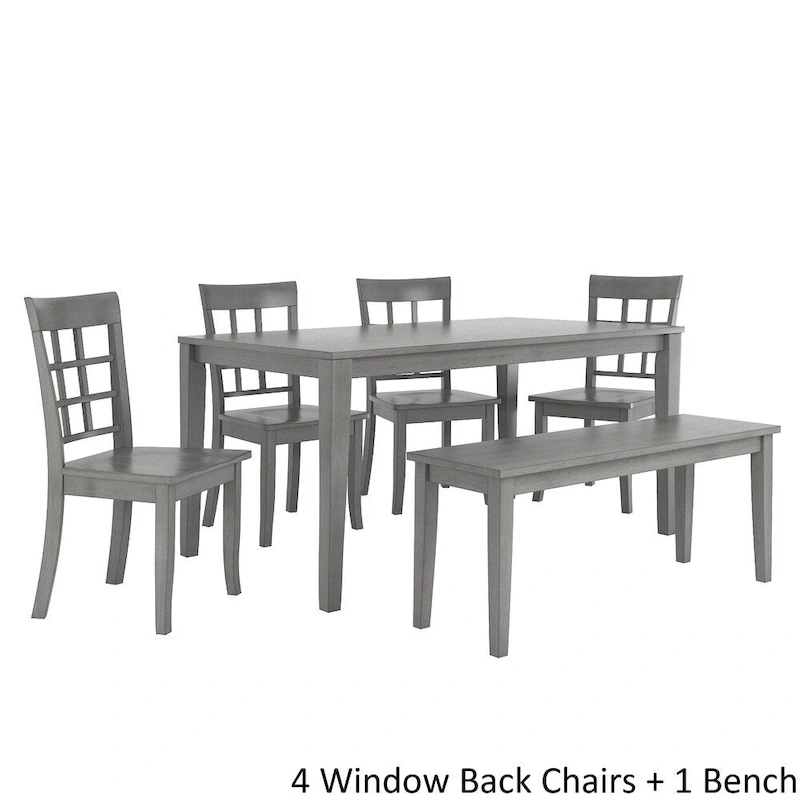 Wilmington II 60-Inch Rectangular Antique Grey Dining Set by iNSPIRE Q Classic