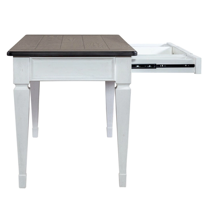 Allyson Park Wirebrushed White Charcoal Writing Desk