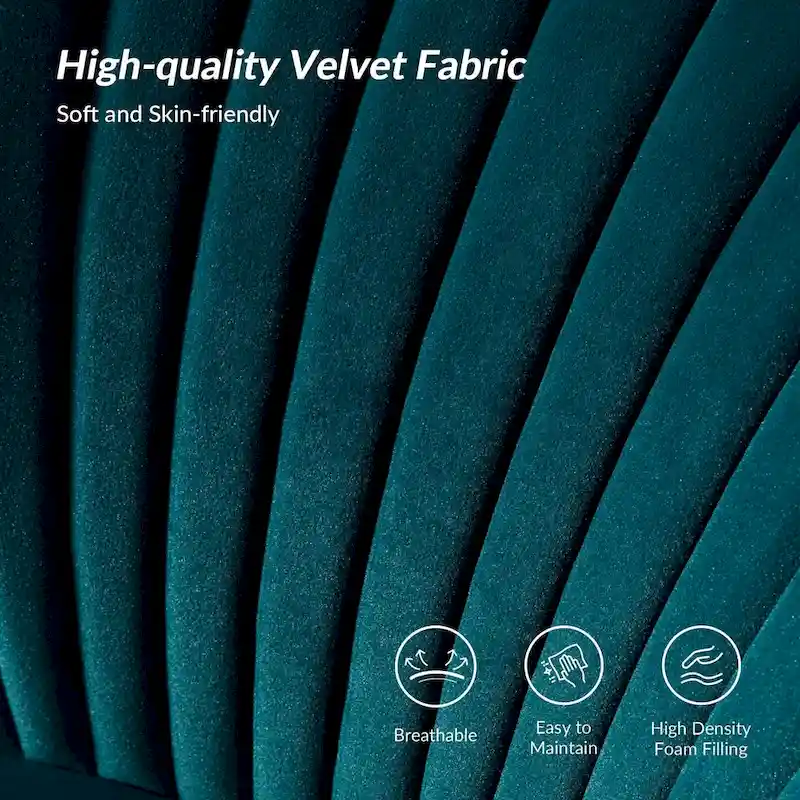 Delicia 3 Piece High-Quality Velvet Fabric Living Room Set with Sturdy Legs