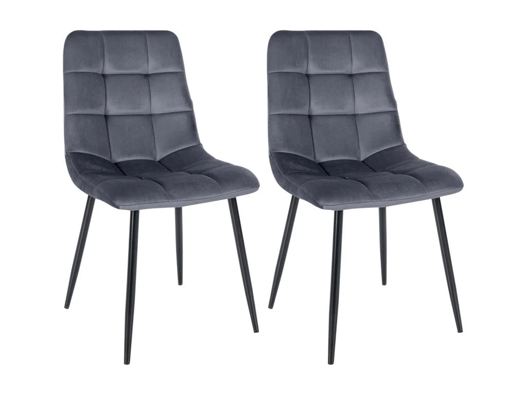 Lot Chaise Salle - Gris anthracite