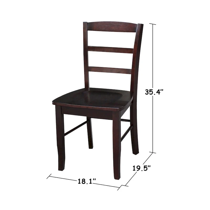 Solid Wood Ladderback Dining Chairs
