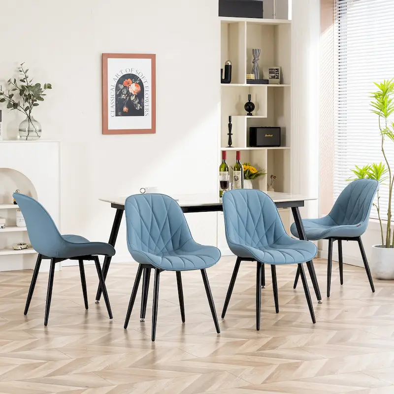 Upholstered Dining Chairs Set of 2 Modern Kitchen Chairs