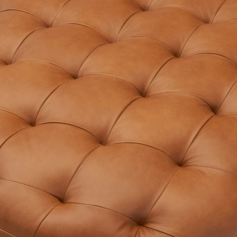 Poly & Bark Ascot Ottoman - Full Grain Genuine Italian Leather